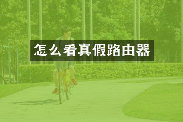 怎么看真假路由器