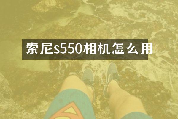 s550相机怎么用