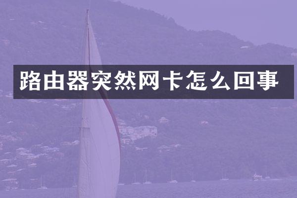 路由器突然网卡怎么回事