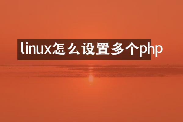linux怎么设置多个php