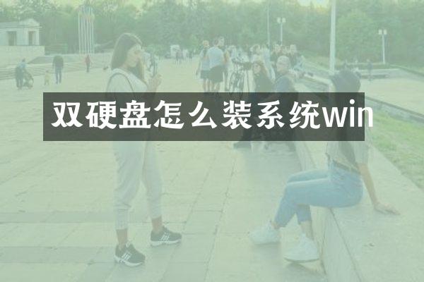 双硬盘怎么装系统win