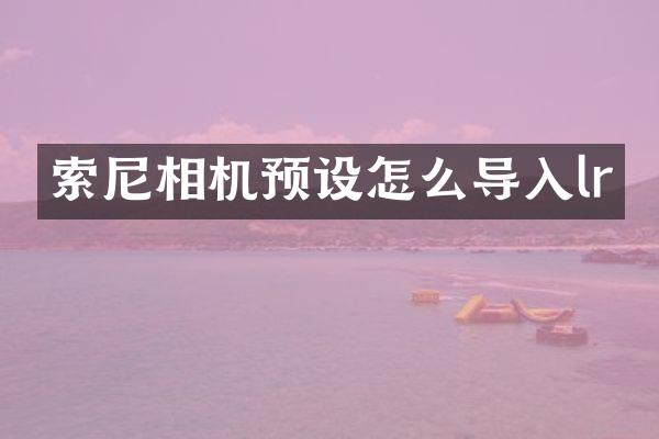 相机预设怎么导入lr