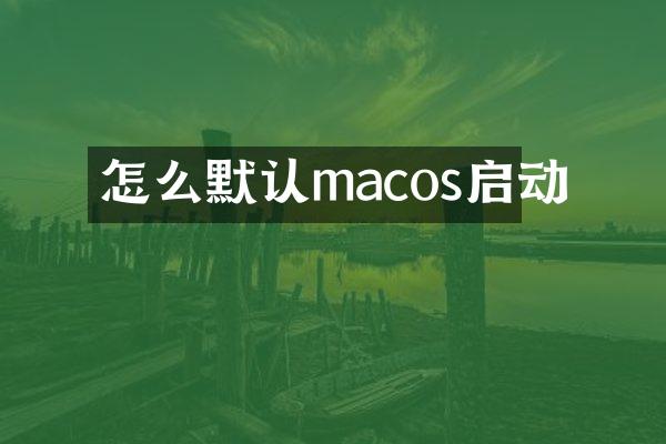 怎么默认macos启动