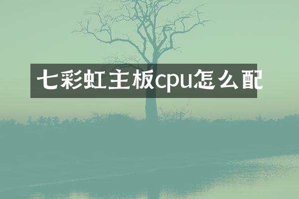 七彩虹主板cpu怎么配