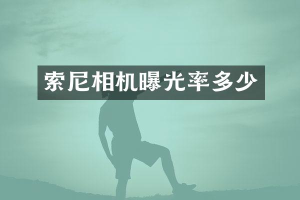 相机曝光率多少