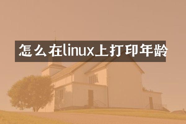 怎么在linux上打印年龄
