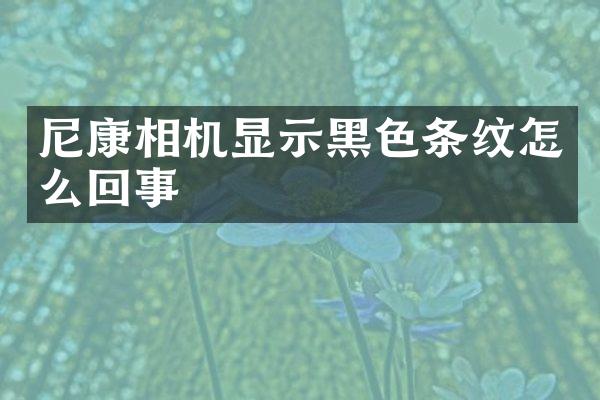 尼康相机显示黑色条纹怎么回事