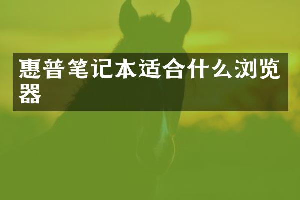 惠普笔记本适合什么浏览器