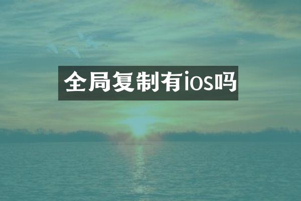 全局复制有ios吗