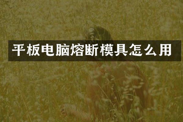 平板电脑熔断模具怎么用