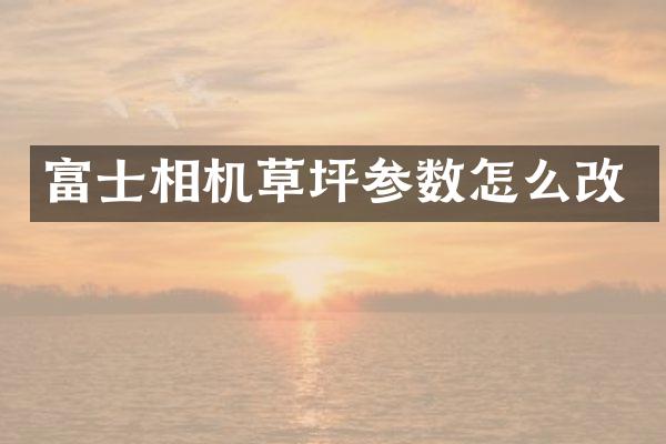 富士相机草坪参数怎么改