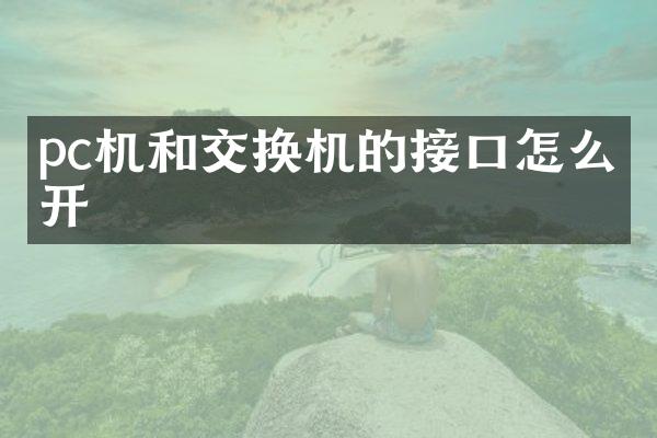pc机和交换机的接口怎么打开