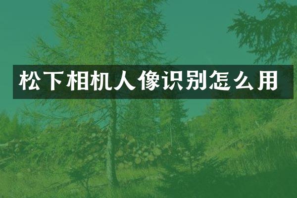 相机人像识别怎么用