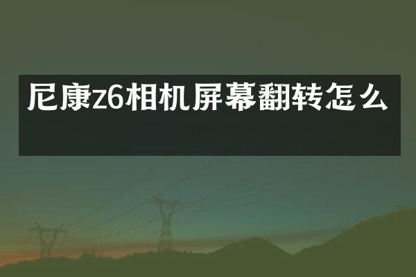 尼康z6相机屏幕翻转怎么关