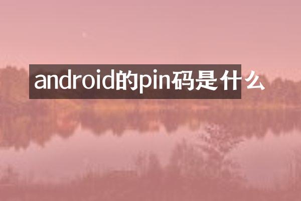 android的pin码是什么