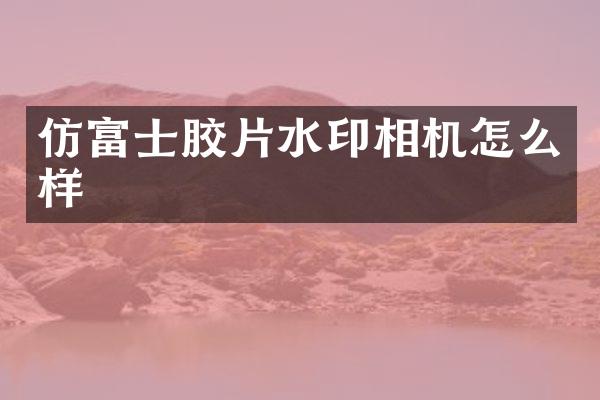仿富士胶片水印相机怎么样