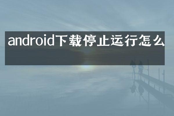 android下载停止运行怎么办