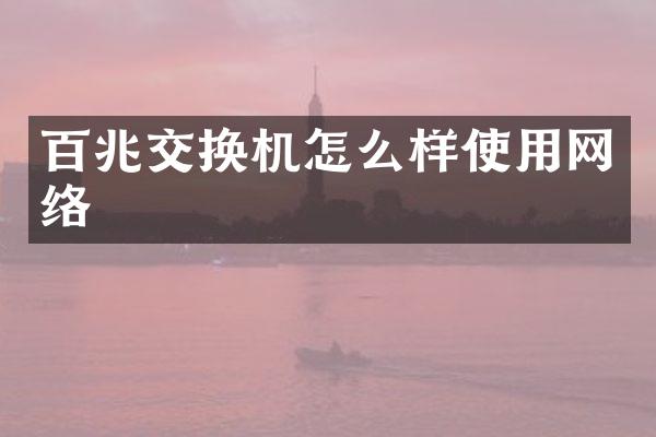 百兆交换机怎么样使用网络