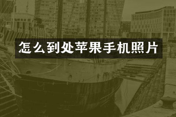 怎么到处苹果手机照片