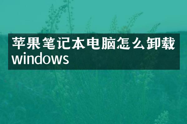 苹果笔记本电脑怎么卸载windows