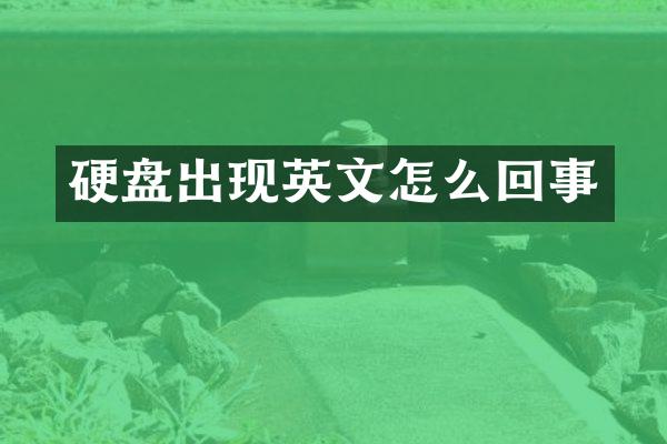 硬盘出现英文怎么回事