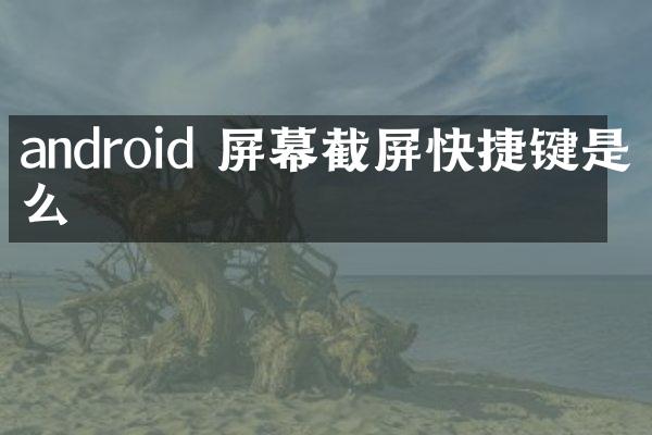 android 屏幕截屏快捷键是什么