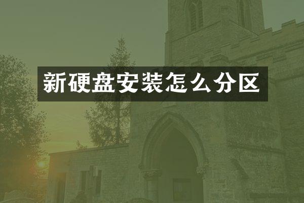 新硬盘安装怎么分区