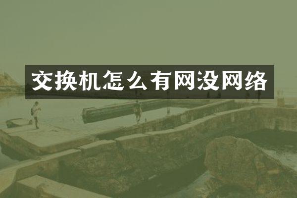 交换机怎么有网没网络