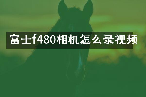 富士f480相机怎么录视频