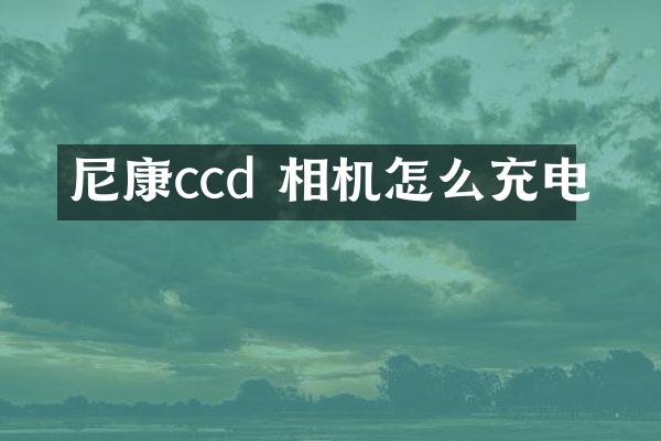 尼康ccd 相机怎么充电