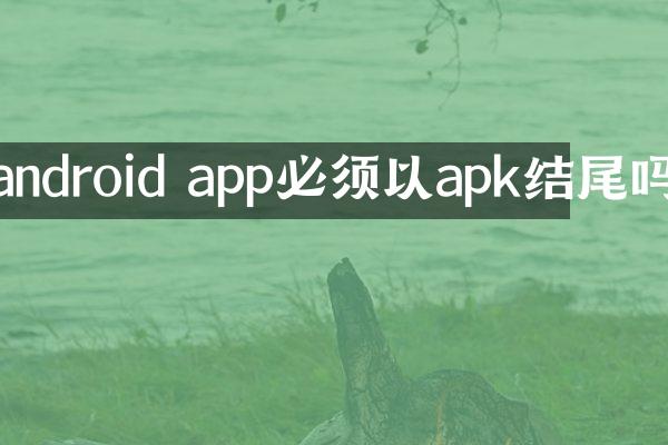 android app必须以apk结尾吗