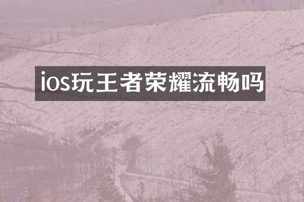 ios玩王者荣耀流畅吗
