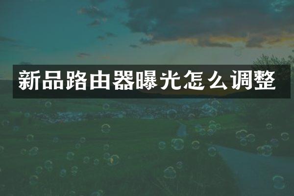 新品路由器曝光怎么调整