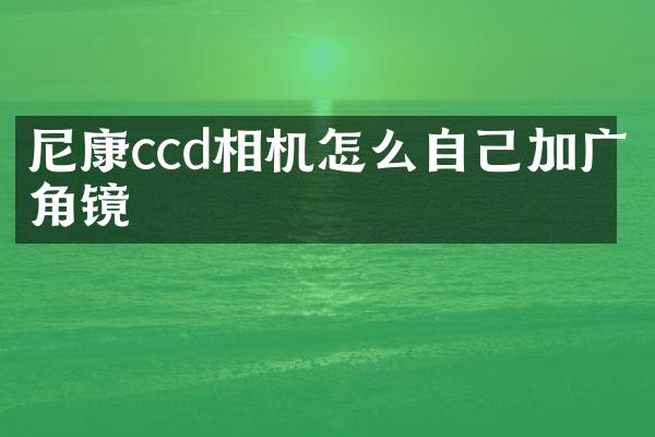 尼康ccd相机怎么自己加广角镜