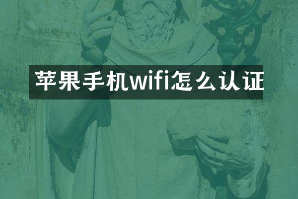 苹果手机wifi怎么认证