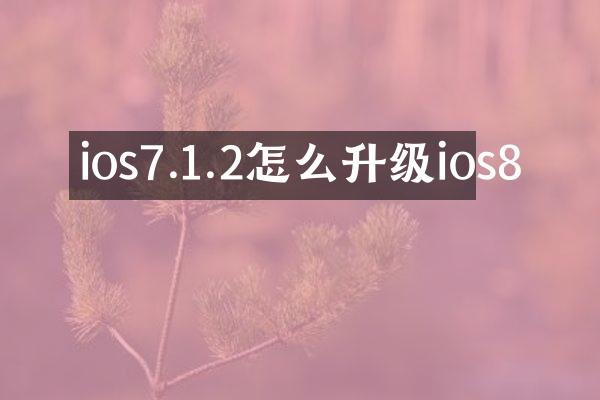 ios7.1.2怎么升级ios8