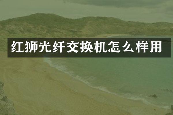 红狮光纤交换机怎么样用