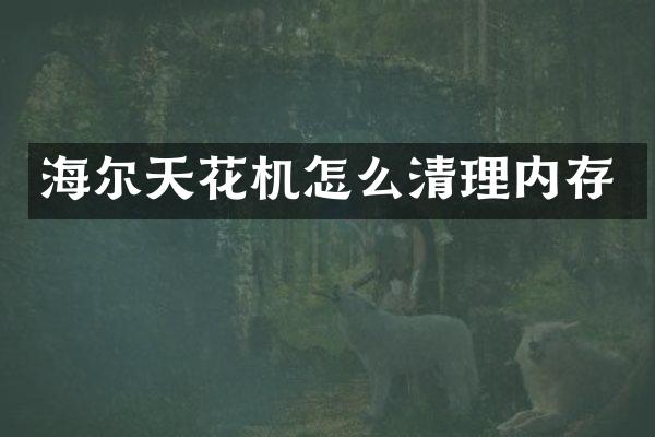 海尔天花机怎么清理内存