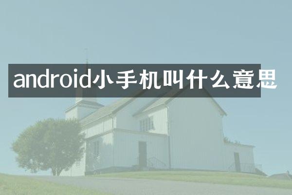 android小手机叫什么意思