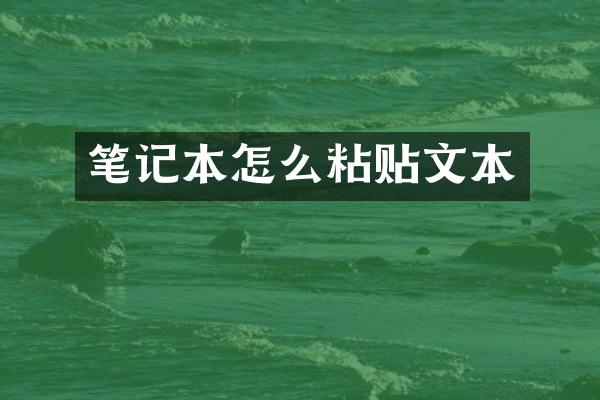 笔记本怎么粘贴文本