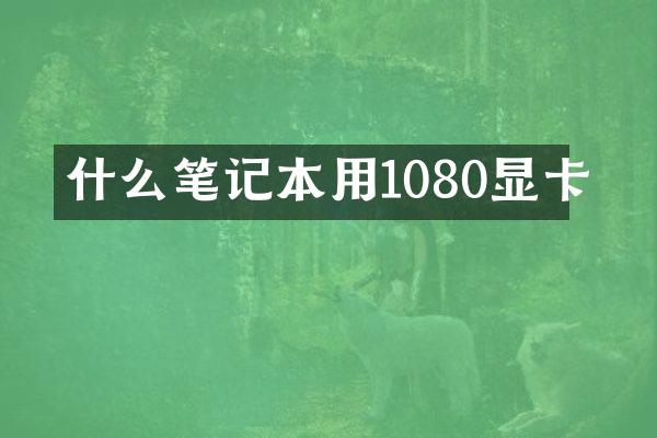 什么笔记本用1080显卡
