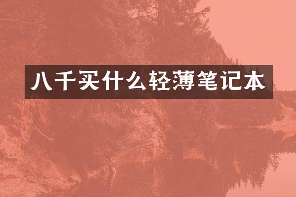 八千轻薄笔记本