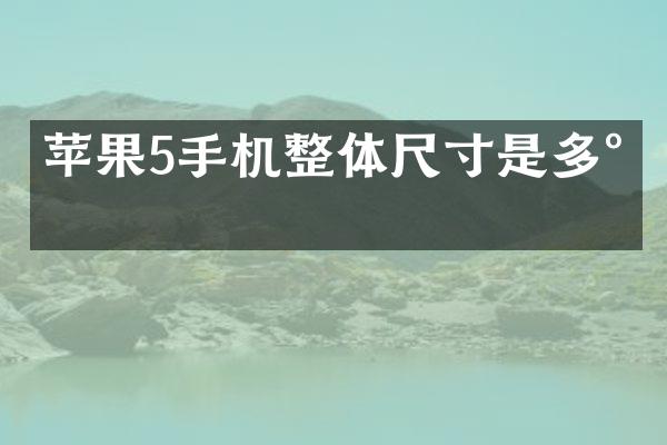 苹果5手机整体尺寸是多少