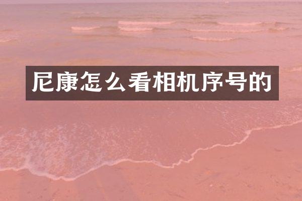 尼康怎么看相机序号的