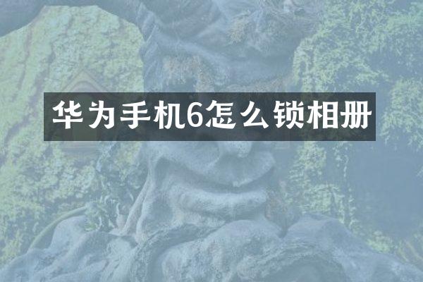 华为手机6怎么锁相册