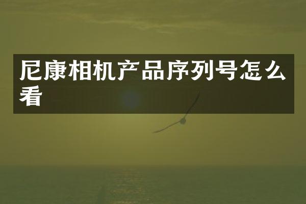 尼康相机产品序列号怎么看