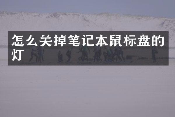 怎么关掉笔记本鼠标盘的灯