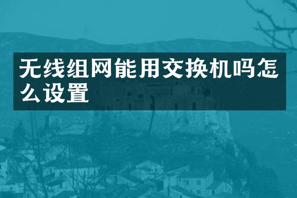 无线组网能用交换机吗怎么设置