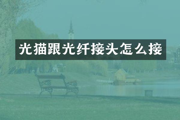 光猫跟光纤接头怎么接