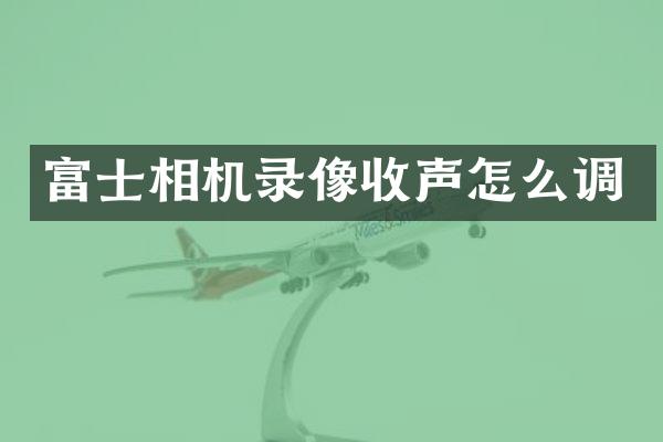 富士相机录像收声怎么调